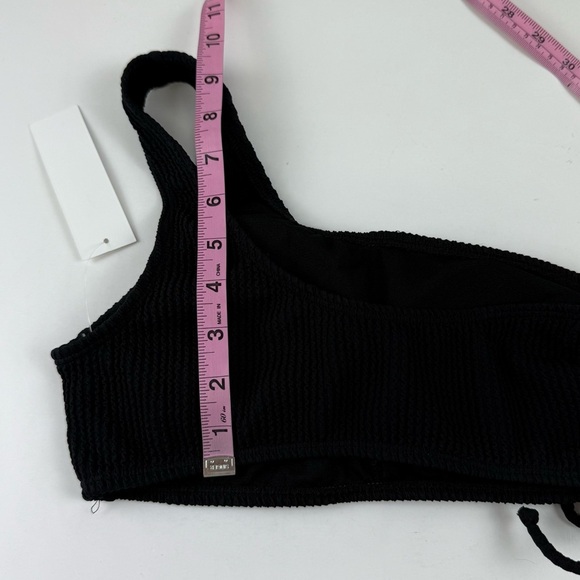 Salt + Cove Bikini Top Juniors Size Small Black Ribbed One Strap Swim NWT - Picture 8 of 8